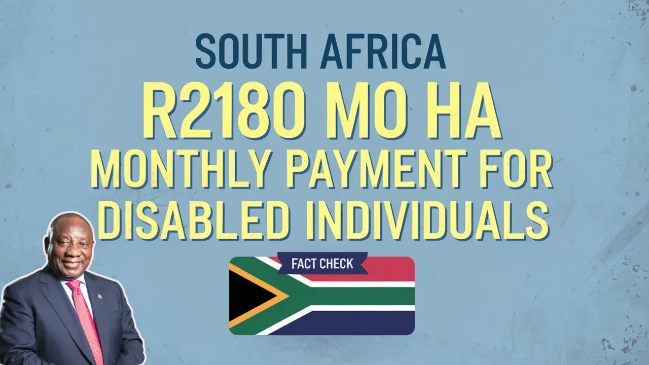 R2180 Disability Grant in South Africa for November 2024