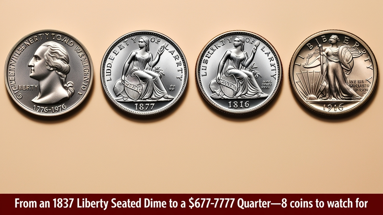 Top 8 Valuable Coins 1837 Liberty Seated Dime to $677K Bicentennial Quarter